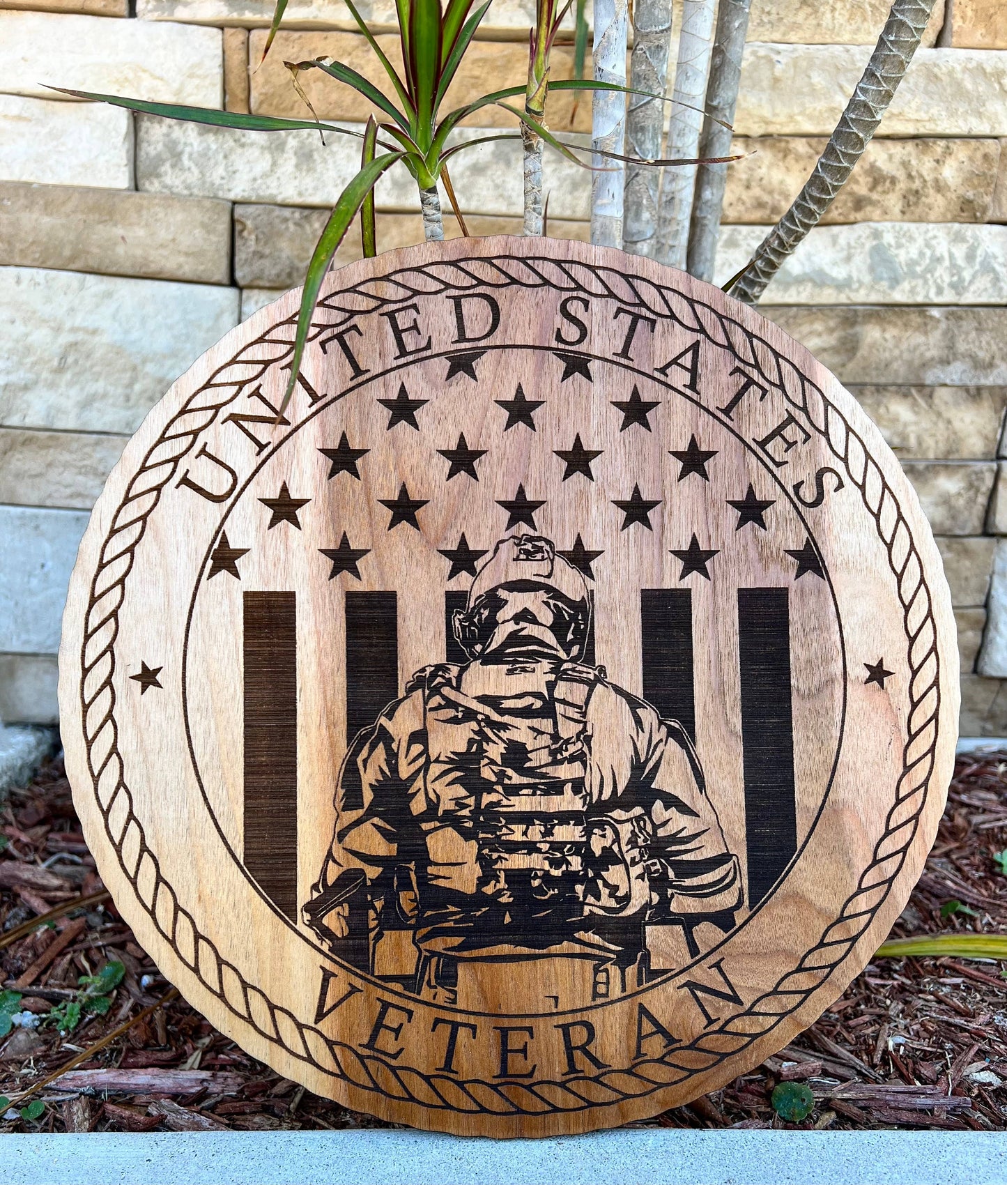 Wooden Veteran Sign