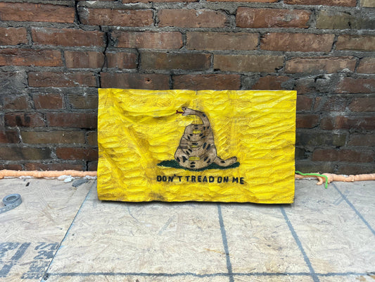 Wood Wavy Gadsden Flag