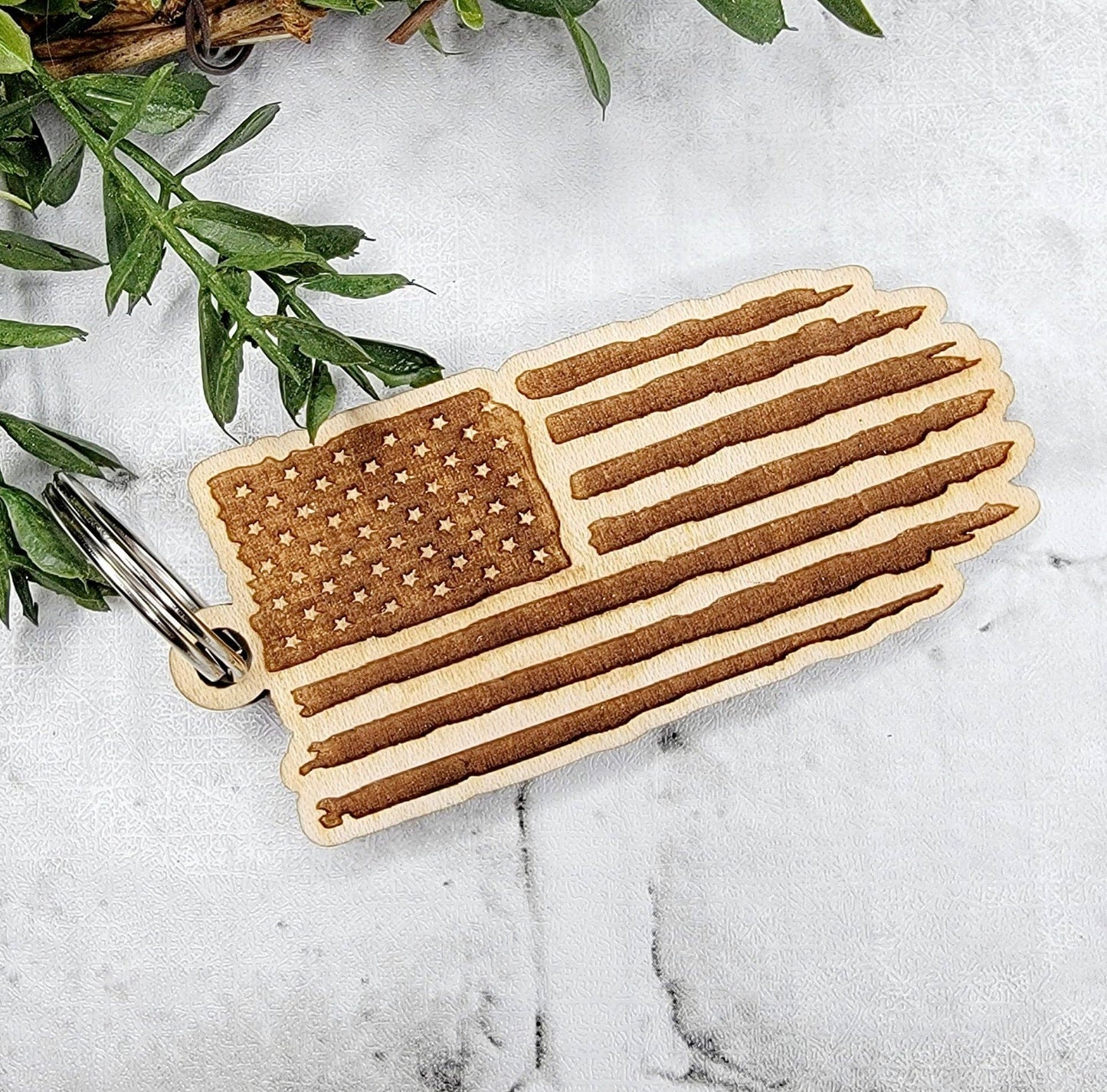 American Flag Keychain