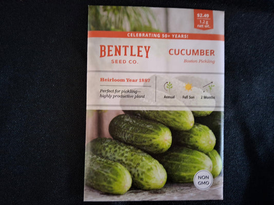 Cucumber, Boston Pickling Seed Packets - 19