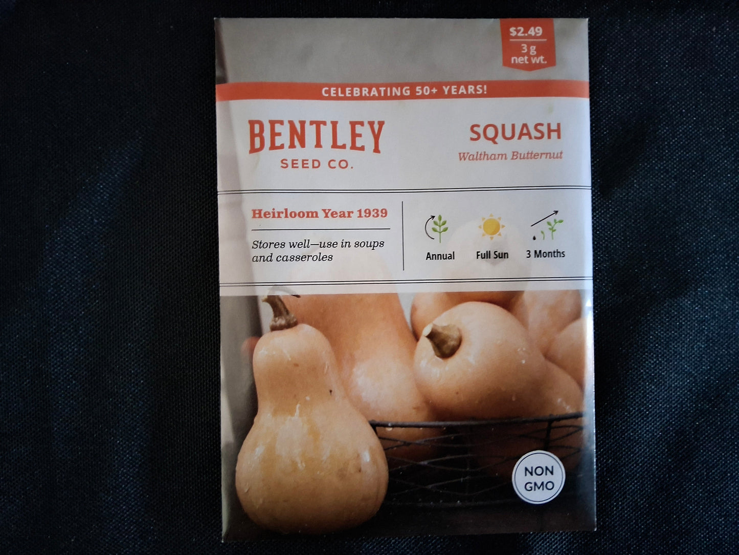 Squash, Butternut Waltham Seed Packets - 47