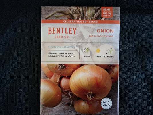 Onion, Yellow Sweet Spanish Seed Packets - 589