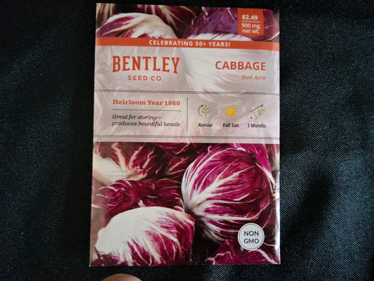 Cabbage, Red Acre Seed Packets - 571
