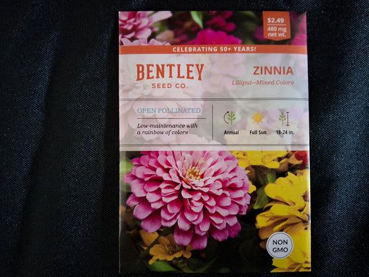 Zinnia, Lilliput Seed Packets - 104