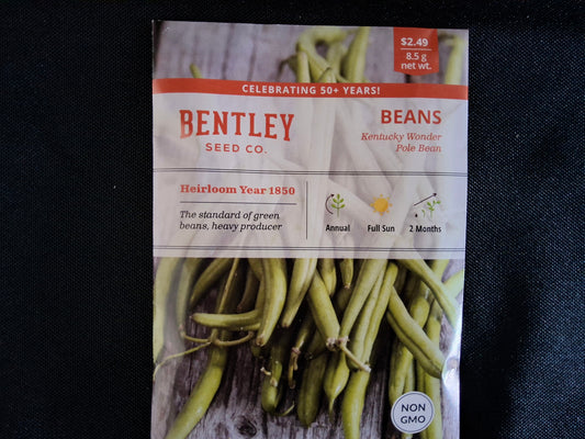 Beans, Kentucky Wonder Pole Bean Seed Packets - 6