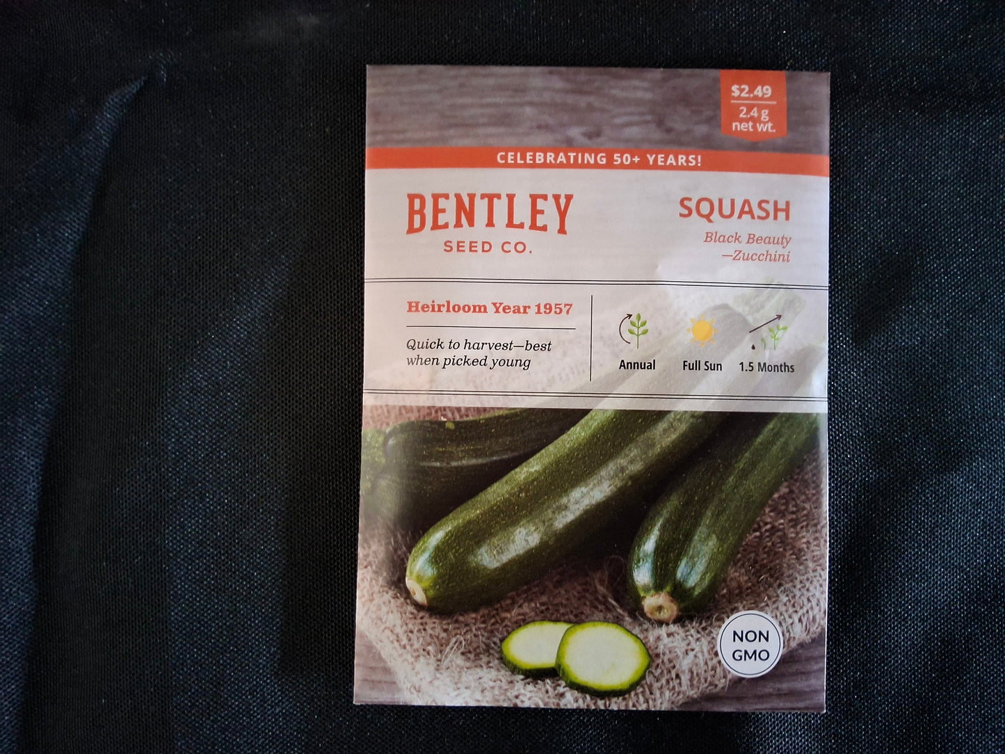 Squash, Zucchini Black Beauty Seed Packets - 49